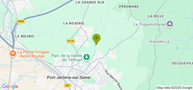 Carte de localisation de la randonnée De la Fontaine St-Denis aux hauteurs de Gravenchon au départ de Notre-Dame-de-Gravenchon