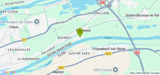 Carte de localisation de la randonnée Trois boucles en bord de Seine au départ de Freneuse