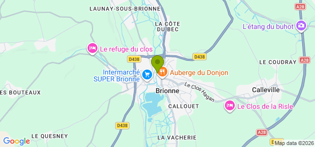 Carte de localisation de la randonnée Forêts et vallée de la Risle au Moulin d'Aclou au départ de Brionne sud