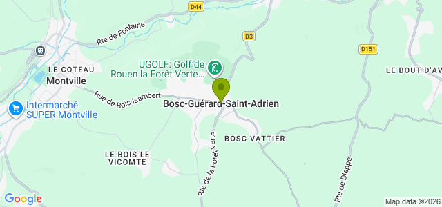 Carte de localisation de la randonnée Le circuit du Petit Patrimoine Rural au départ de Bosc-Guérard-St-Adrien2