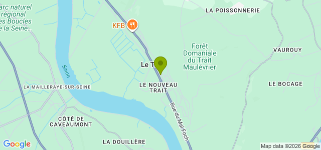 Carte de localisation de la randonnée Le Trait, la Voie Verte, le marais et la forêt  au départ de Le Trait 3