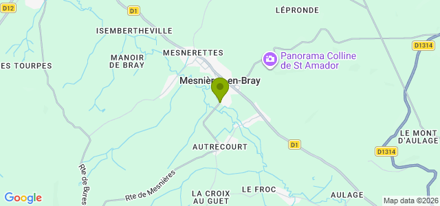 Carte de localisation de la randonnée Circuit de la Forêt du Hellet au départ de Mesnières-en-Bray 2