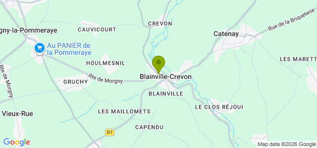 Carte de localisation de la randonnée Chemins agréables et patrimoine impressionnant : une rando indispensable au départ de Blainville-Crevon 2