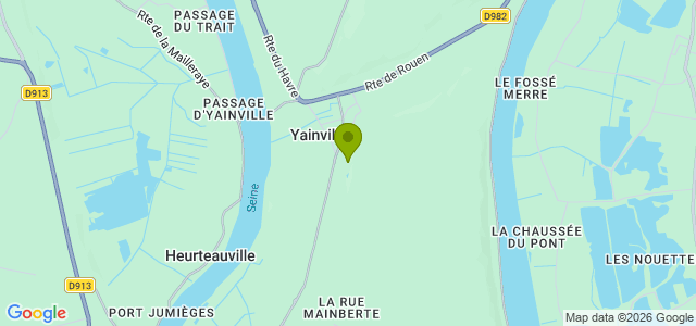 Carte de localisation de la randonnée boucle entre Yainville et Jumièges au départ de Yainville 2