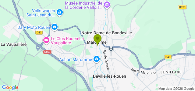 Carte de localisation de la randonnée Entre bois l'Archevêque et bords du Cailly au départ de Maromme