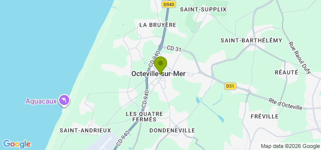 Carte de localisation de la randonnée Parcours des Bassins des Vallées au départ de Octeville-sur-Mer