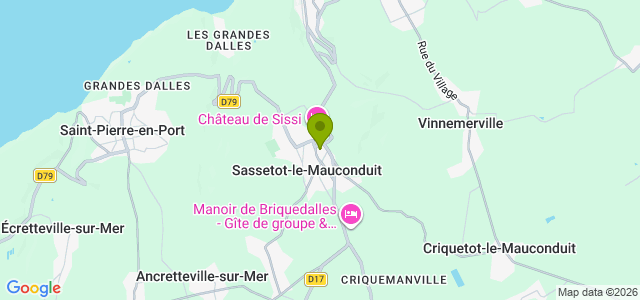 Carte de localisation de la randonnée Très beau parcours sur la Côte d'Albâtre au départ de Sassetot-le-Mauconduit