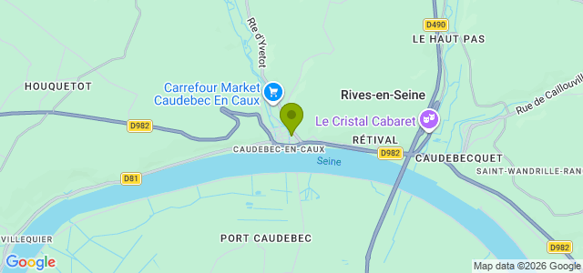 Carte de localisation de la randonnée Le circuit du gibet de Caudebec, forêt, légendes et patrimoine au départ de Caudebec gibet