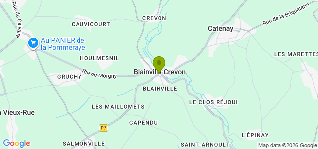 Carte de localisation de la randonnée Très belle randonnée entre Blainville-Crevon, Bierville, Longuerue, Fontaine-Châtel et Catenay au départ de Blainville-Crevon