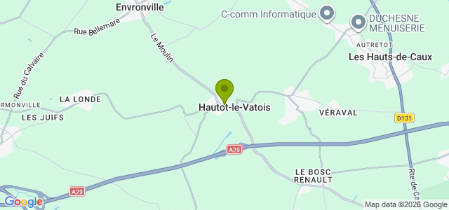 Carte de localisation de la randonnée Circuit du Mont Lévêque près d'Yvetot au départ de Hautot-le-Vatois