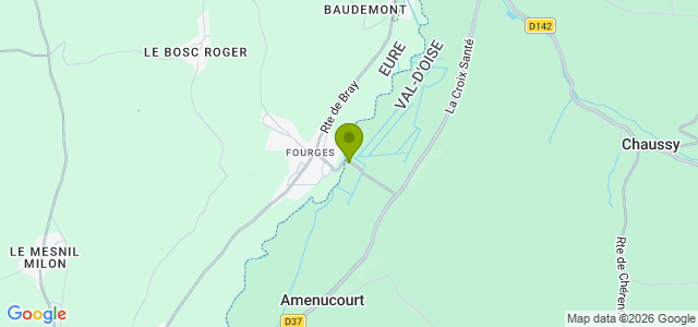 Carte de localisation de la randonnée Le circuit des Coteaux de Fourges au départ de Fourges