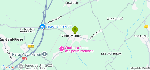 Carte de localisation de la randonnée Joli parcours sur les coteaux et dans la vallée du Crevon au départ de Vieux-Manoir