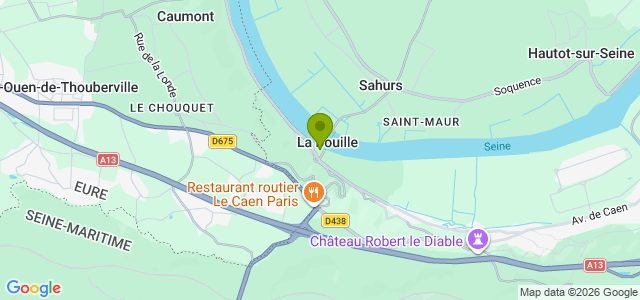 Carte de localisation de la randonnée Bord de Seine, forêt domaniale et patrimoine au départ de La Bouille