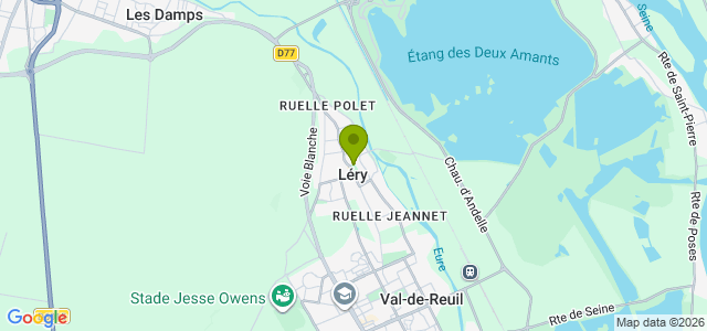 Carte de localisation de la randonnée Boucle entre forêt et lac au départ de Léry