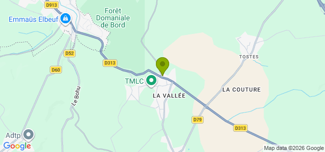 Carte de localisation de la randonnée Forêt domaniale de Bord-Louviers au départ de La Vallée