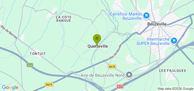 Carte de localisation de la randonnée Circuit de la Vallée de la Morelle au départ de Quetteville