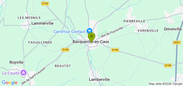 Carte de localisation de la randonnée Circuit du Bas de Bacqueville au départ de Bacqueville-en-Caux 2