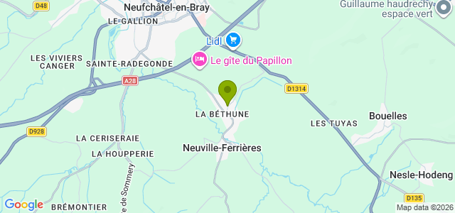 Carte de localisation de la randonnée Circuit Vers les Bois de Neuville-Ferrières au départ de Neuville-Ferrières