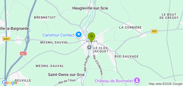 Carte de localisation de la randonnée Circuit de la Corbière au Pont Rouge au départ de Auffay 3