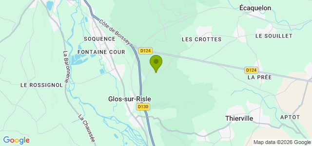 Carte de localisation de la randonnée Balade de 7km en forêt de Montfort au départ de Glos-sur-Risle 2