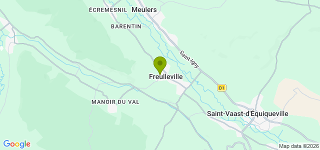Carte de localisation de la randonnée Randonnée de 8.3 km au départ de Freulleville (76), non loin de Dieppe au départ de Freulleville