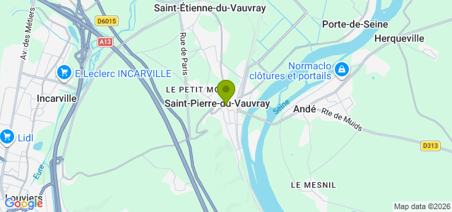 Carte de localisation de la randonnée Sentier des Azurés, panoramas et chemin de halage au départ de St-Pierre-du-Vauvray 2