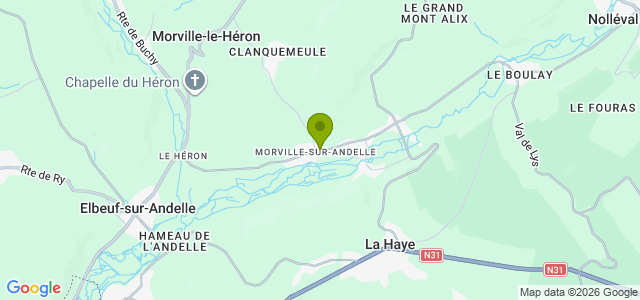 Carte de localisation de la randonnée Le circuit de l'Andellix au départ de Morville-sur-Andelle 2