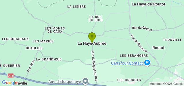 Carte de localisation de la randonnée Circuit étonnant à la pointe ouest de la forêt domaniale de Brotonne au départ de La Haye-Aubrée