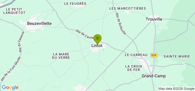 Carte de localisation de la randonnée Belle boucle forestière entre Bolbec et Lillebonne au départ de Lintot