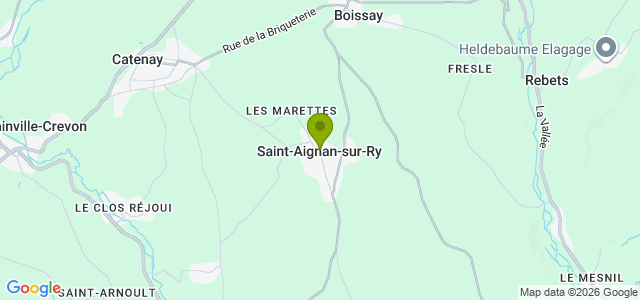 Carte de localisation de la randonnée Sur les coteaux du Héron au départ de St-Aignan-sur-Ry