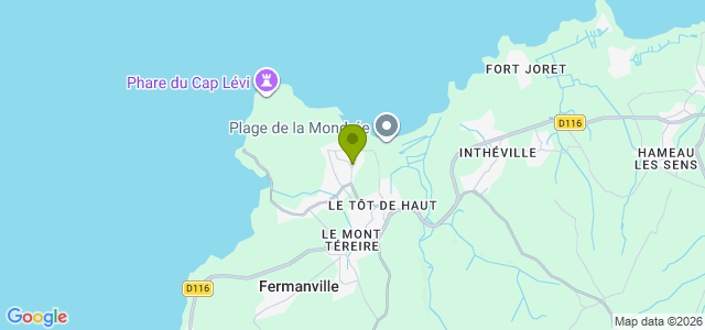 Carte de localisation de la randonnée Le circuit du Cap Lévi au départ de Fermanville