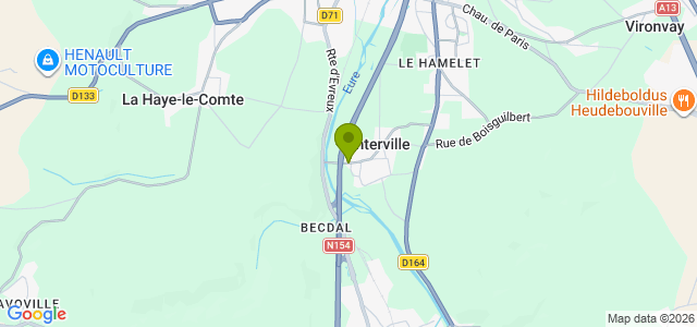 Carte de localisation de la randonnée Circuit autour de Pinterville au départ de Pinterville