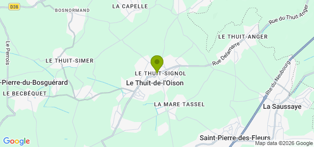 Carte de localisation de la randonnée Campagne boisée près d'Elbeuf au départ de Le Thuit-Signol