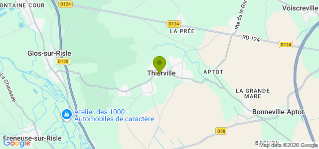 Carte de localisation de la randonnée de la forêt domaniale de Montfort jusqu'à l'ancienne voie ferrée au départ de Thierville