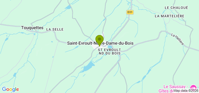 Carte de localisation de la randonnée Bois et étangs le long de la Charentonne en Pays d'Ouche au départ de St-Evroult-ND-du-Bois