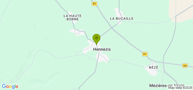 Carte de localisation de la randonnée Sur le plateau de la forêt des Andelys au départ de Hennezis