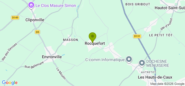 Carte de localisation de la randonnée A la recherche du Vert Buisson au départ de Rocquefort