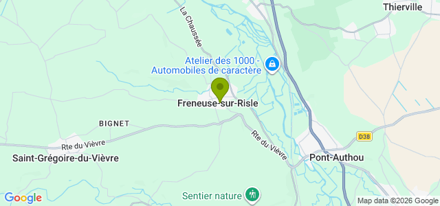 Carte de localisation de la randonnée Le Chemin du Gué de la Salle au départ de Freneuse-sur-Risle 3