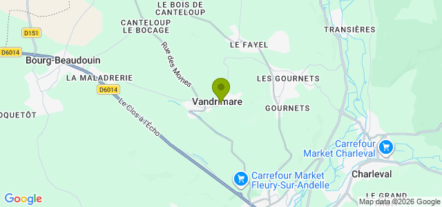Carte de localisation de la randonnée Marais et coteaux de l'Andelle au départ de Vandrimare