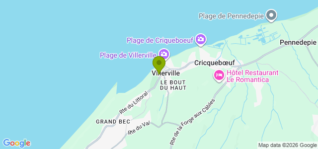 Carte de localisation de la randonnée Boucle entre Villerville et Trouville par la plage au départ de Villerville