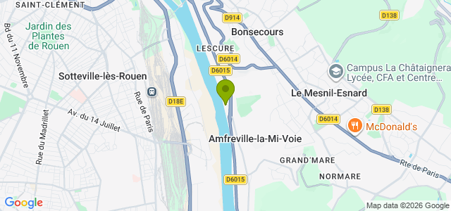 Carte de localisation de la randonnée Les panoramas du chemin de Crosne au départ de Amfreville-la-Mi-Voie 2