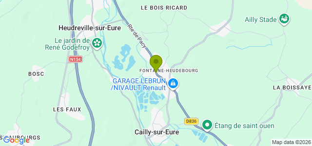 Carte de localisation de la randonnée L'Arbre aux Sorcières au départ de Fontaine-Heudebourg