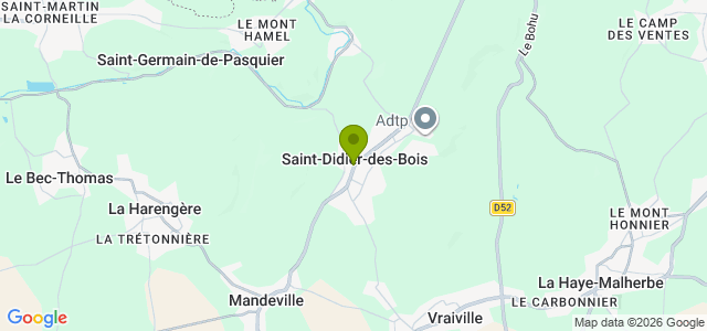 Carte de localisation de la randonnée Chemins des bois de Saint-Didier au départ de St-Didier-des-Bois