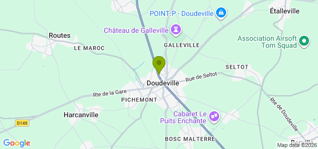 Carte de localisation de la randonnée Autour du Château de Galleville au départ de Doudeville 3