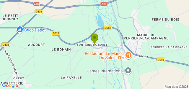 Carte de localisation de la randonnée Circuit de la Pommeraie au départ de Fontaine-la-Soret 2