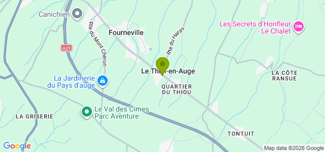 Carte de localisation de la randonnée Circuit de la Campagne Gravée au départ de Le Theil-en-Auge