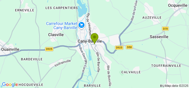 Carte de localisation de la randonnée Circuit Autour du Lac de Caniel au départ de Cany-Barville