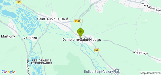 Carte de localisation de la randonnée Circuit de Pimont et des Etangs au départ de Dampierre-St-Nicolas