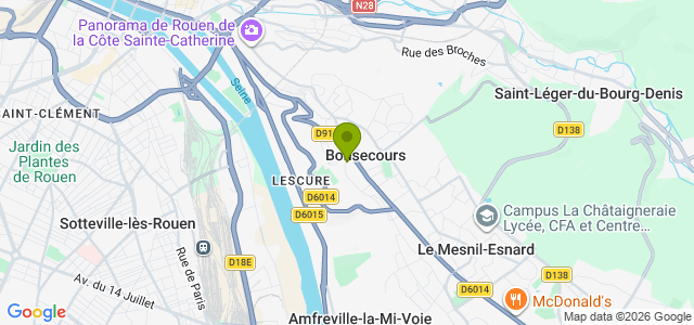 Carte de localisation de la randonnée Circuit du Mont Auger au départ de Bonsecours 3