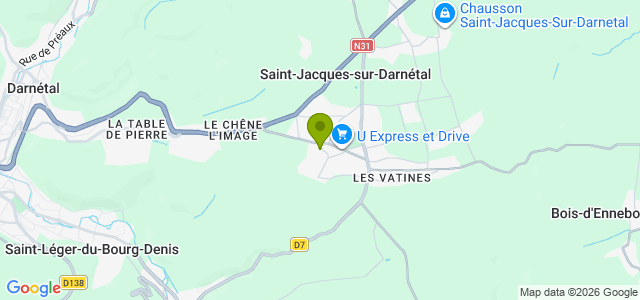 Carte de localisation de la randonnée Circuit des Hameaux au départ de St-Jacques-sur-Darnetal